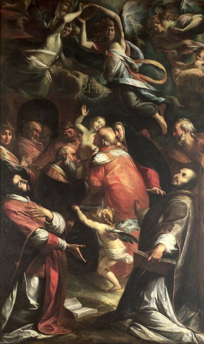 Circumcision of Christ with St. Ignatius of Loyola and St. Francis Xavier by Giulio Cesare Procaccini